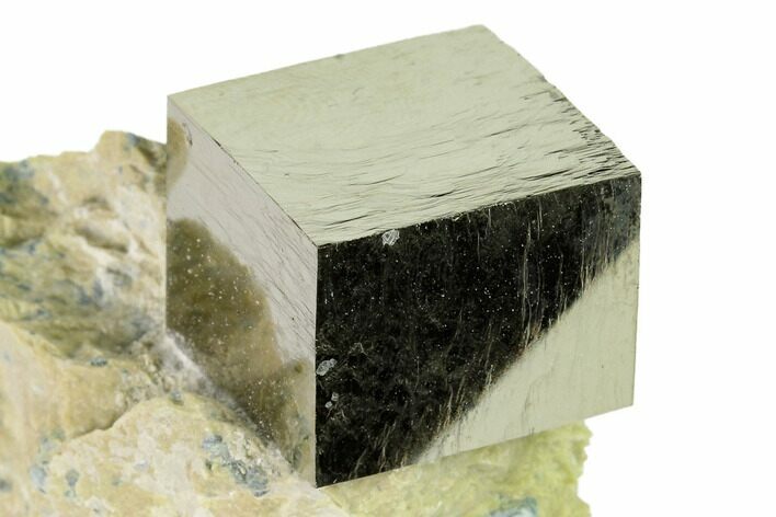 Natural Pyrite Cube In Rock - Navajun, Spain #168490
